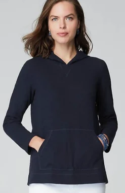 J.Jill Textured-Cotton Hoodie | Jjill-Women Tops & Tees