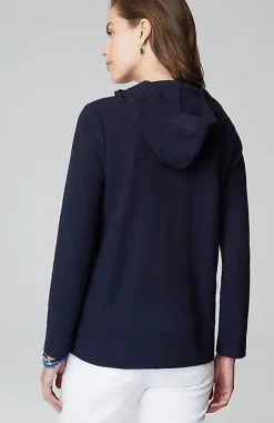J.Jill Textured-Cotton Hoodie | Jjill-Women Tops & Tees
