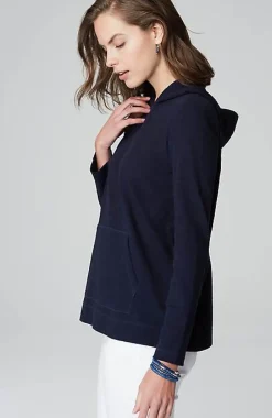 J.Jill Textured-Cotton Hoodie | Jjill-Women Tops & Tees