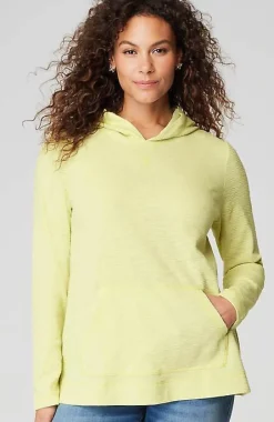 J.Jill Textured-Cotton Hoodie | Jjill-Women Tops & Tees