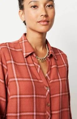 J.Jill Textured Plaid Popover | Jjill-Women Shirts & Blouses
