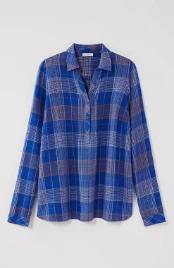 J.Jill Textured Plaid Popover | Jjill-Women Shirts & Blouses