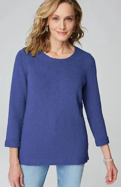 J.Jill Textured 3/4-Sleeve Pullover Sweater | Jjill-Women Sweaters