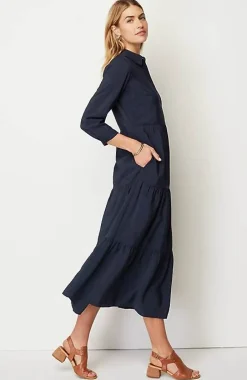 J.Jill Tiered Maxi Shirtdress | Jjill-Women Dresses