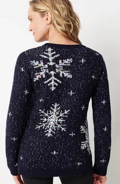 J.Jill Tweeded Snowflake Sweater | Jjill-Women Sweaters