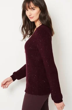J.Jill Tweed V-Neck Sweater | Jjill-Women Sweaters