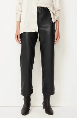 J.Jill Vegan-Leather Straight-Leg Trousers | Jjill-Women Pants & Jeans