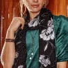 J.Jill Velvet Burnout Metallic-Printed Scarf | Jjill-Women Ponchos, Ruanas & Scarves