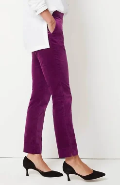 J.Jill Velveteen Stretch Slim-Leg Pants | Jjill-Women Pants & Jeans