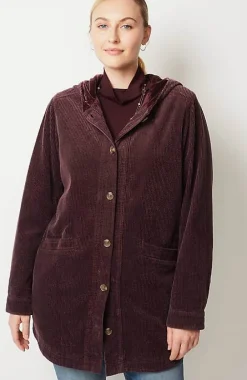 J.Jill Velvet-Hooded Tumble-Cord Jacket | Jjill-Women Jackets & Coats