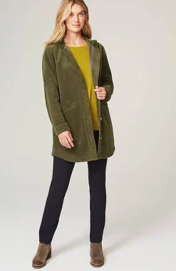 J.Jill Velvet-Hooded Tumble-Cord Jacket | Jjill-Women Jackets & Coats