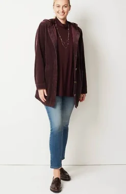 J.Jill Velvet-Hooded Tumble-Cord Jacket | Jjill-Women Jackets & Coats