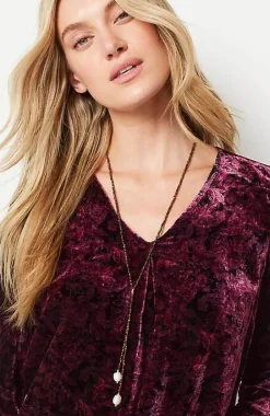 J.Jill Velvet Paisley-Printed Top | Jjill-Women Shirts & Blouses