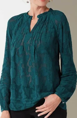 J.Jill Ventana Jacquard Popover | Jjill-Women Tops & Tees