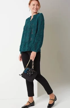 J.Jill Ventana Jacquard Popover | Jjill-Women Tops & Tees