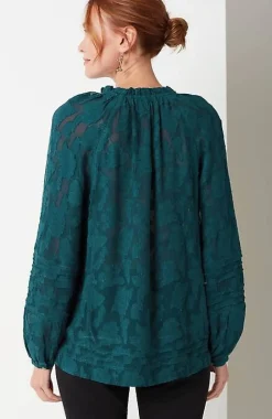 J.Jill Ventana Jacquard Popover | Jjill-Women Tops & Tees