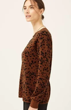 J.Jill Wearever Abstract-Leopard Sweater | Jjill-Women Sweaters