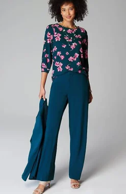 J.Jill Wearever Boat-Neck Smocked-Sleeve Top | Jjill-Women Tops & Tees