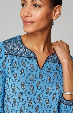 J.Jill Wearever Border-Yoke Top | Jjill-Women Tops & Tees