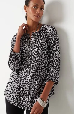 J.Jill Wearever Button-Front Blouse | Jjill-Women Shirts & Blouses