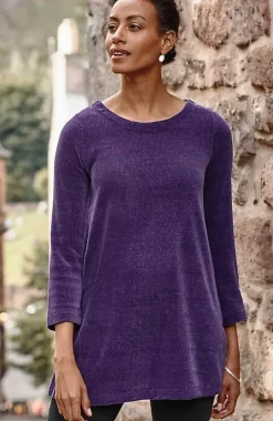 J.Jill Wearever Chenille Knit A-Line Tunic | Jjill-Women Tops & Tees