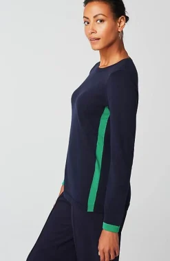 J.Jill Wearever Contrast-Trimmed Sweater | Jjill-Women Sweaters