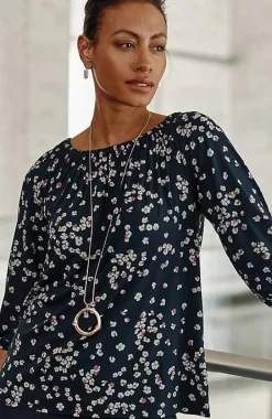 J.Jill Wearever Convertible-Shoulder Smocked-Neck Top | Jjill-Women Tops & Tees