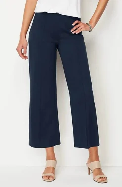 J.Jill Wearever Double-Face Jersey Pintucked Crops | Jjill-Women Pants & Jeans