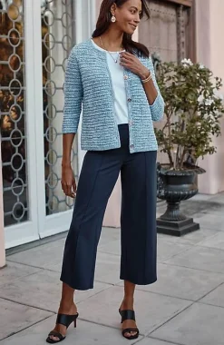 J.Jill Wearever Double-Face Jersey Pintucked Crops | Jjill-Women Pants & Jeans