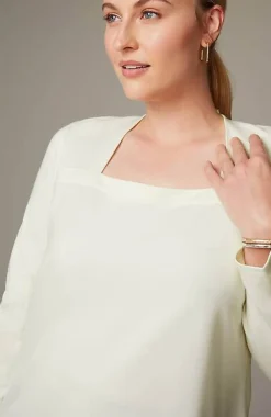 J.Jill Wearever Double-Face Jersey Square-Neck Top | Jjill-Women Tops & Tees