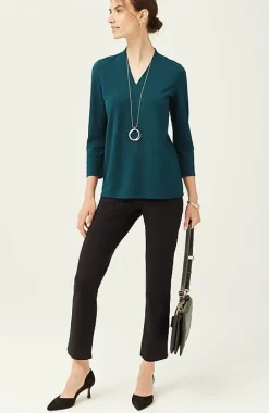 J.Jill Wearever Double-Face Jersey V-Neck Top | Jjill-Women Tops & Tees