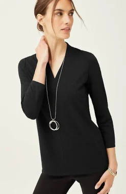 J.Jill Wearever Double-Face Jersey V-Neck Top | Jjill-Women Tops & Tees
