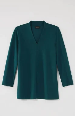 J.Jill Wearever Double-Face Jersey V-Neck Top | Jjill-Women Tops & Tees