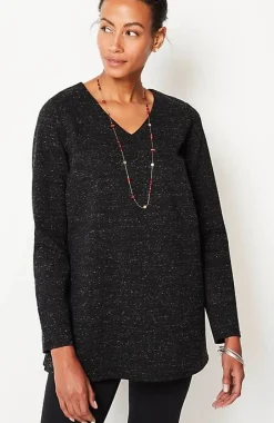 J.Jill Wearever Double-Face Jersey V-Neck Tunic | Jjill-Women Tops & Tees