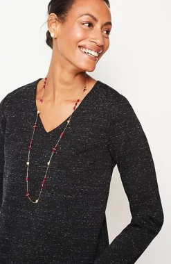 J.Jill Wearever Double-Face Jersey V-Neck Tunic | Jjill-Women Tops & Tees