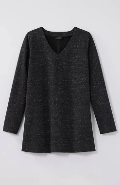 J.Jill Wearever Double-Face Jersey V-Neck Tunic | Jjill-Women Tops & Tees