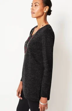 J.Jill Wearever Double-Face Jersey V-Neck Tunic | Jjill-Women Tops & Tees