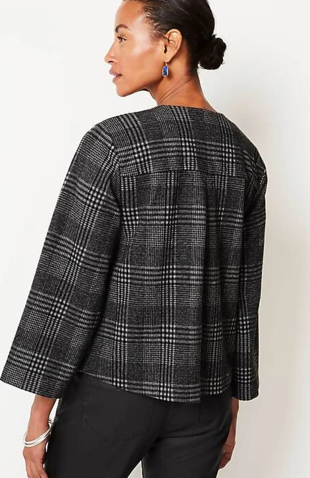 J.Jill Wearever Double-Knit Jacquard Cropped Jacket | Jjill-Women Jackets & Coats