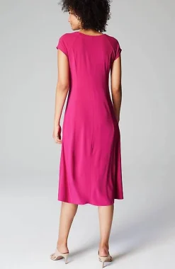 J.Jill Wearever Draped Cap-Sleeve Dress | Jjill-Women Dresses