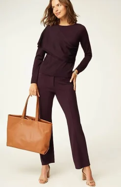 J.Jill Wearever Draped-Overlay Merino Sweater | Jjill-Women Sweaters