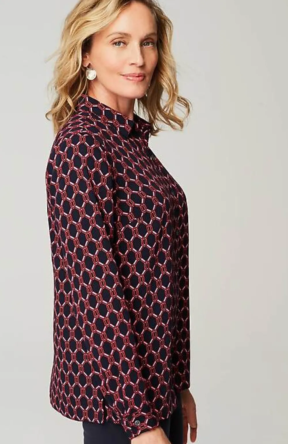 J.Jill Wearever Easy-Care A-Line Button-Front Shirt | Jjill-Women Shirts & Blouses