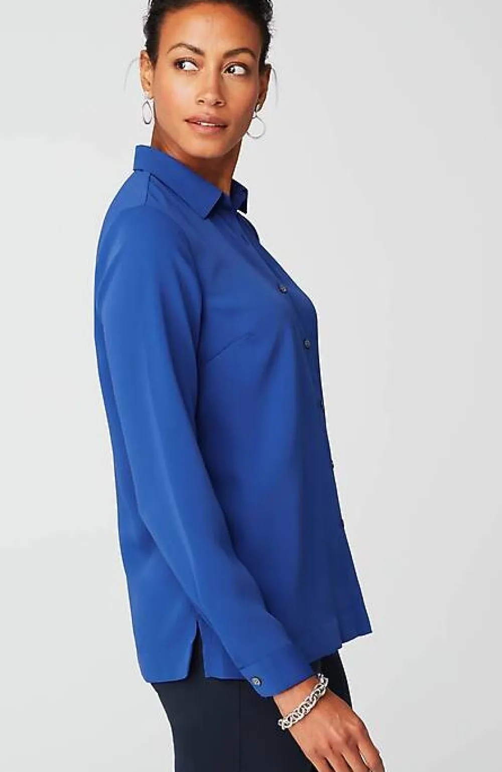 J.Jill Wearever Easy-Care A-Line Button-Front Shirt | Jjill-Women Shirts & Blouses