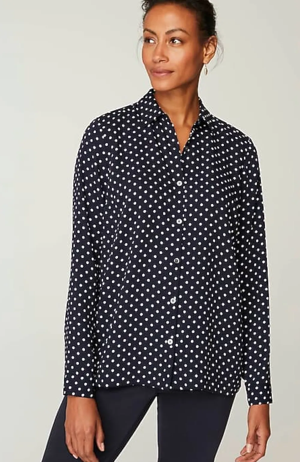 J.Jill Wearever Easy-Care A-Line Button-Front Shirt | Jjill-Women Shirts & Blouses