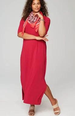 J.Jill Wearever Elbow-Sleeve Maxi Dress | Jjill-Women Dresses
