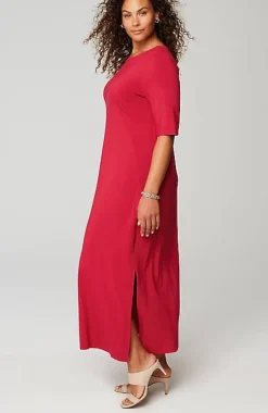 J.Jill Wearever Elbow-Sleeve Maxi Dress | Jjill-Women Dresses