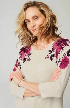 J.Jill Wearever Garden Roses Sweater | Jjill-Women Sweaters