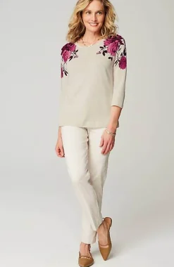 J.Jill Wearever Garden Roses Sweater | Jjill-Women Sweaters