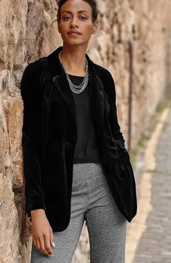 J.Jill Wearever Knit Velvet Jacket | Jjill-Women Jackets & Coats