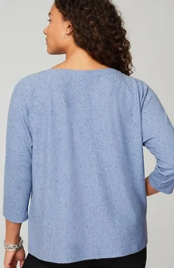 J.Jill Wearever Marled Seamed Top | Jjill-Women Tops & Tees