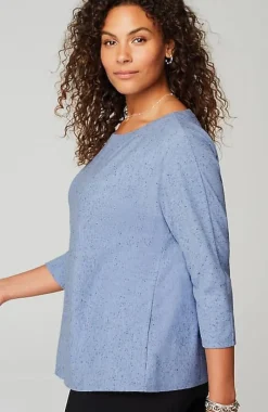 J.Jill Wearever Marled Seamed Top | Jjill-Women Tops & Tees